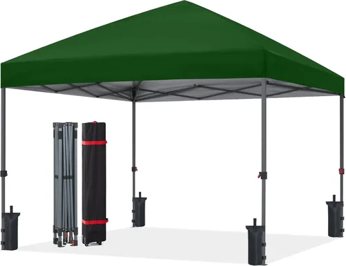Miniatura 29 de ABCCANOPY Tienda de campaña desplegable de 10 x 10, refugio instantáneo de fácil instalación con bolsa con ruedas, toldo resistente al aire libre