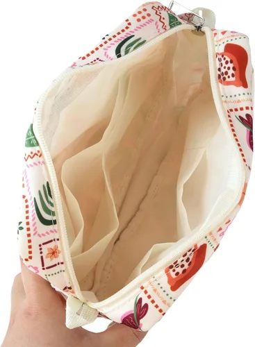 Miniatura 2 de qianshan Organizador de Portafolio con Múltiples Bolsillos, Bolsa de Cosméticos Impermeable con Cremallera de Viaje, Bolsa de Almacenamiento