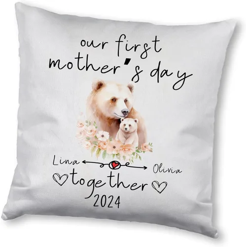 Miniatura 12 de Mother's Day Bear, Personalised Pillow Case Decor for Home, Present for Mom, Grandmother, for Her