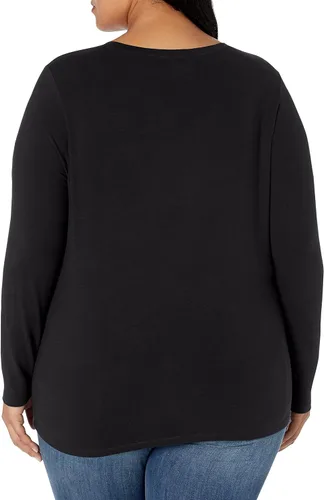 Miniatura 5 de Tienda Essentials Women's Classic-Fit Long-Sleeve Crewneck T-Shirt (Available in Plus Size)