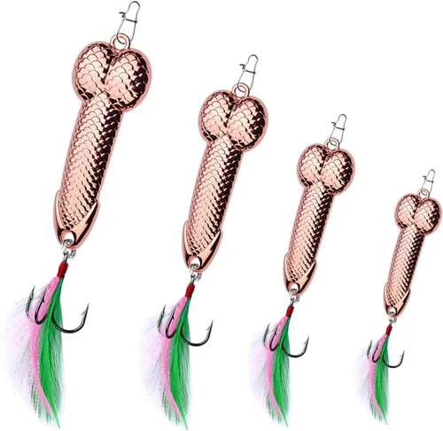 Miniatura 10 de 4Pcs Funny Fishing Lures, Top Water Bass Fishing Lure, Bass Fishing Gear Spinner Baits Freshwater Saltwater Fish Equipment Fish Hook Gift for