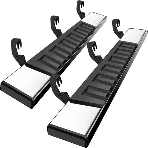 Miniatura 10 de Estribos laterales regulares de 6 pulgadas compatibles con Chevy Silverado/GMC Sierra 1500 2007-2018; 2007-2019 2500/3500 Barras de estribo