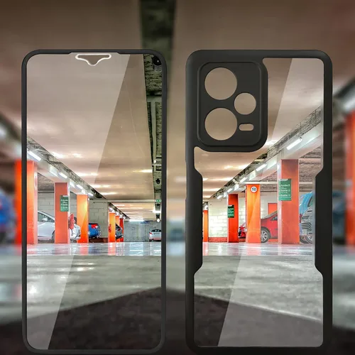 Miniatura 4 de CCSamll - Funda transparente para Xiaomi Redmi Note 12 Pro 5G con protector de pantalla, cuerpo completo, a prueba de golpes, delgada, cristal,