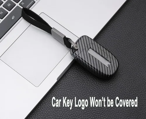 Miniatura 7 de Funda para llavero para Jeep Grand Cherokee Renegade Chrysler 200 300 Dodge RAM Durango Charger Challenger Journey Dart Fiat con 5 botones, estuche