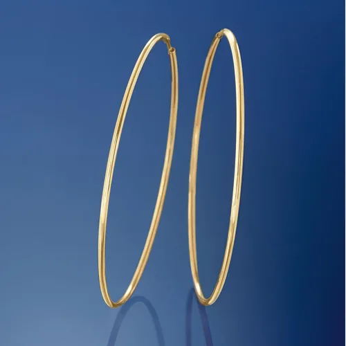 Miniatura 3 de Ross-Simons Aretes de aro sin fin de oro amarillo de 14 quilates de 0.059 in, Oro, no conocido