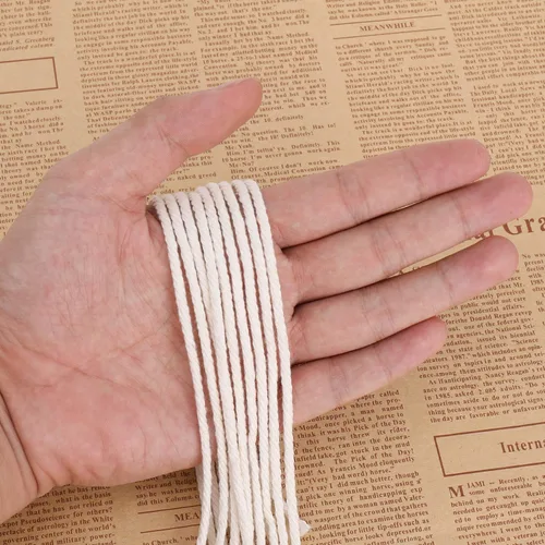 Miniatura 4 de Cuerda de macramé 3mm X 547 yardas sin teñir 100% algodón natural, cuerda de macramé de algodón trenzado de 4 hebras para colgantes de pared hechos