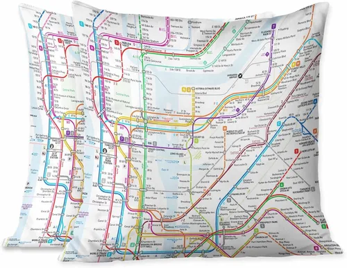 Miniatura 30 de Juego de 2 fundas de almohada decorativas con diseño de mapa del mundo, geografía terrestre y marítima con etiquetado, para el hogar, sofá, silla
