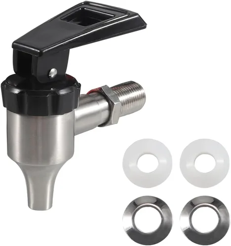 Miniatura 4 de Grifo de reemplazo para dispensador de bebidas de acero inoxidable, duradero, estilo de empuje, llave de agua potable, grado alimenticio, acabado