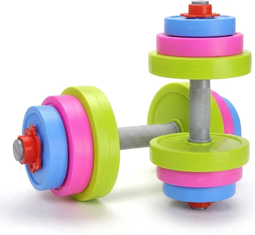 Juego de Pesas de Mancuernas de Entrenamiento para Niños - Equipo de Gimnasio de Juguete para Niños Pequeños para Juego de Simulación de