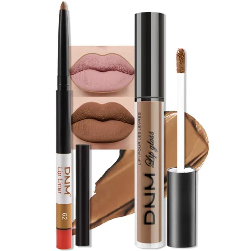 Miniatura 35 de evpct 2 Piezas Lápiz Labial Líquido Verde Esmeralda con Brillo Glitter, Brillo Labial Tinte y Delineador de Labios Retráctil, Set de Maquillaje