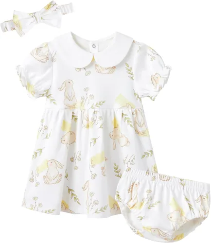 Miniatura 76 de pureborn Vestido de bebé niña 0-24 meses