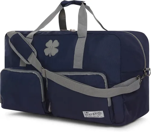 Lucky Brand Bolso de fin de semana plegable para adultos con correa de hombro ajustable para adultos unisex, marino, Deportes