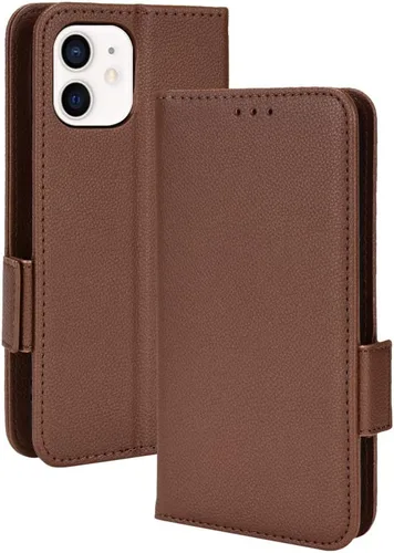 Miniatura 14 de Funda de cuero para iPhone 11 de 6.1 pulgadas, funda de cuero con 3 ranuras para tarjetas de crédito, función atril con tapa para iPhone 11 de 6.1