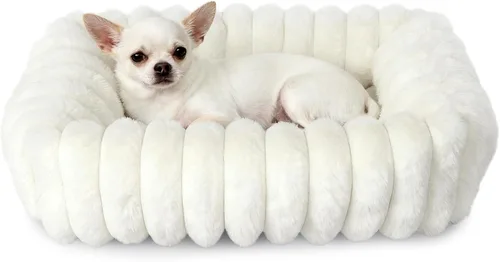 Miniatura 7 de Cute Small Dog Beds for Small Dogs Girl and Cats Washable,Rectangle Cat Bed with Sides Orthopedic Soft Cozy Calming Sleeping Puppy Beds Pink Pet
