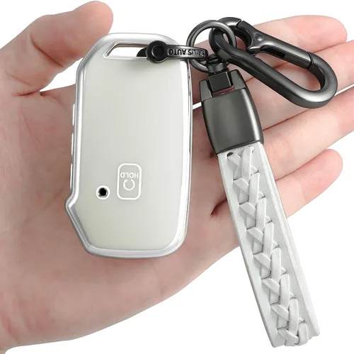 Miniatura 10 de Kirsnda Funda para llavero Kia, funda con llavero, TPU suave protege la llave del coche, compatible con Cerato Ceed Forte NIRO Sorento Seltos Soul