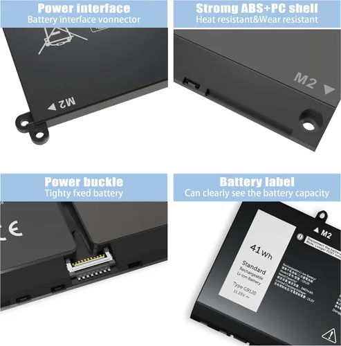 Miniatura 6 de 41Wh G91J0 JGCCT N9XX Batería de repuesto para Dell Latitude 3520 3420 3320 3330 Inspiron 3510 3511 3515 3525 3530 5310 5410 5418 5510 5515 5518 14