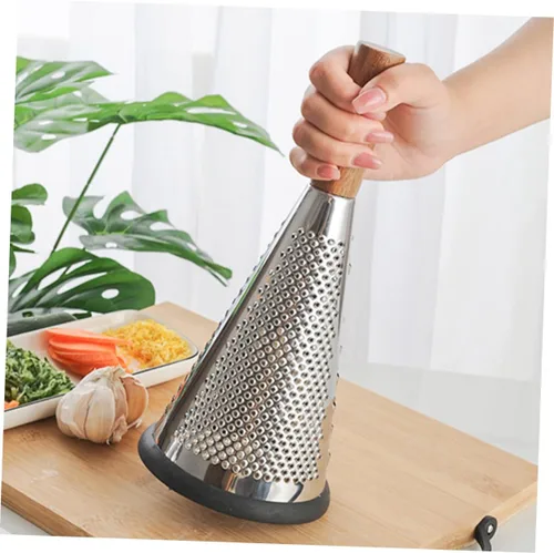 Miniatura 2 de Rallador manual de queso y verduras de acero inoxidable con mango ergonómico para rallar queso, frutas y verduras, herramienta de cocina del hogar