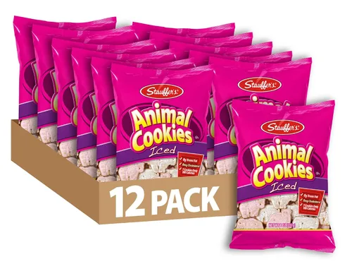 Miniatura 4 de STAUFFERS Original Animal Crackers - 12 unidades, bolsas de 8 onzas - Bocadillos clásicos en forma de animal para la familia