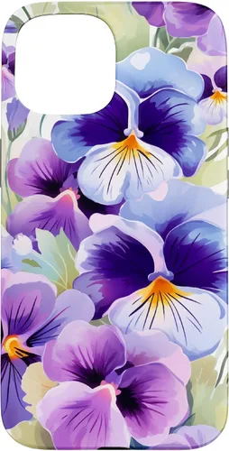 Miniatura 6 de Pansy Flower Pattern Floral Case for iPhone 17