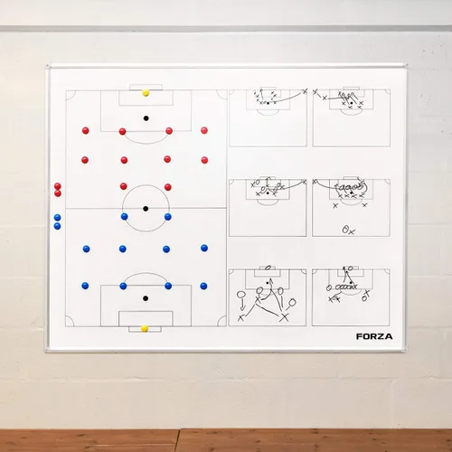 Miniatura 2 de FORZA Pizarra blanca montada en la pared de 5 x 4 pies Pizarra magnética de borrado en seco de doble cara – Marcadores magnéticos, bolígrafo