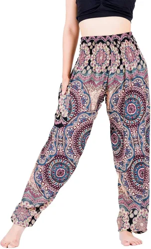 Miniatura 3 de LOFBAZ Vivid Yoga Harem Pantalones para Mujer Boho Hippie Lounge Pijamas India Beach