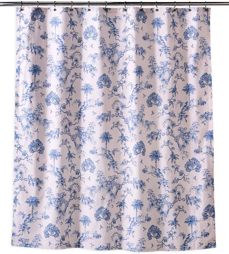 Miniatura 16 de Maison d' Hermine Cortina de ducha 100% algodón, un panel, 70 x 72 pulgadas, cortinas de ducha de tela lavable para baño, fácil de colgar con 12
