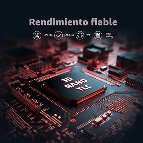 Miniatura 4 de KingSpec NX Series 512GB Gen3x4 NVMe M.2 SSD, hasta 3500 MB/s, unidad de estado sólido interna 3D NAND Flash M2 2280, para computadoras