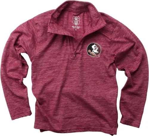 Miniatura 15 de Wes and Willy Camiseta de manga larga con cremallera de 1/4 para niños, para fanáticos de los deportes universitarios, de hilo nublado