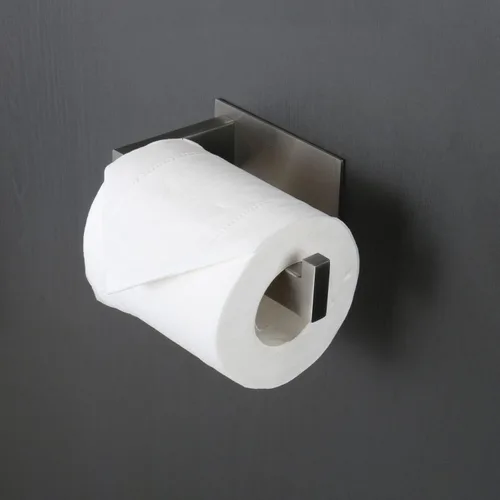 Miniatura 2 de Portarrollos de papel higiénico, soporte de pañuelos autoadhesivo de acero inoxidable resistente al óxido, sin perforación, fácil de instalar