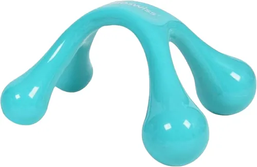 Miniatura 12 de BioSwiss Rodillo de masaje de garra, masajeador muscular de mano con 5 cabezales giratorios para espalda, piernas y hombros