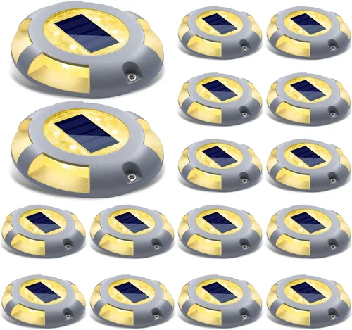 Miniatura 8 de SIEDiNLAR Luces solares para cubierta, luz LED para muelle de entrada, funciona con energía solar, marcadores de carretera impermeables para jardín