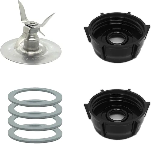 Para Oster Blender Piezas de Repuesto Blender Cuchilla de Trituradora de Hielo con Tapa Base de 2 Tarros y Junta de Anillo de Sellado de Anillo O de