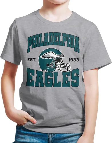 Miniatura 10 de Junk Food Clothing x NFL - Casco de equipo - Camiseta de manga corta para niños y niñas con licencia oficial de la NFL