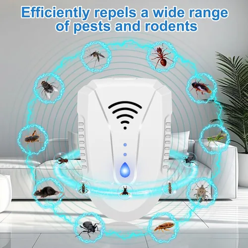 Miniatura 3 de 2026 Upgraded Ultrasonic Pest Repeller 6 Pack, Mouse Repellent Indoor Ultrasonic Plug in, Pest Control for Bugs Roaches Insects Mice Spiders Flies