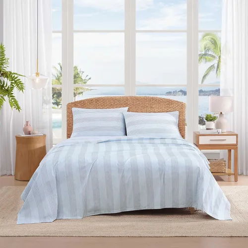 Miniatura 2 de Tommy Bahama - Juego de sábanas King, juego de ropa de cama de percal de algodón súper suave con fundas de almohada a juego, fresco y ligero, Bahama