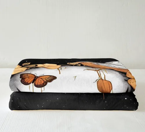Miniatura 4 de Manta gótica de calavera para niños, manta de forro polar con diseño de colibrí y flores rústicas para sofá de dormitorio, manta ligera exótica