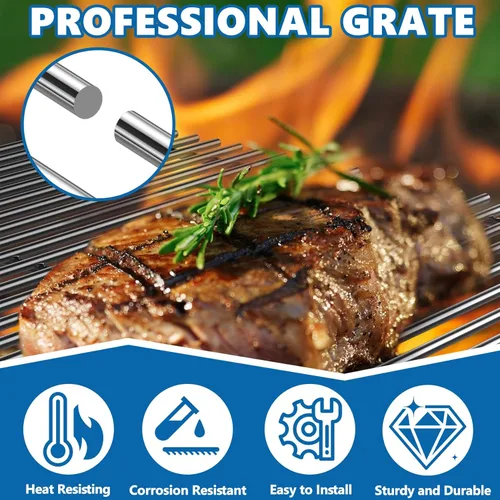 Miniatura 8 de SafBbcue 66801 Rejillas de cocina de acero inoxidable para Weber Genesis II E-210 LX S/E-240 Series Gas Grills 2017 y posteriores, para Weber