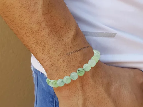 Miniatura 54 de Amazing Gemstone Pulsera de cristal para mujeres y hombres, pulsera de cristal curativo de protección, pulsera elástica con cuentas de piedras