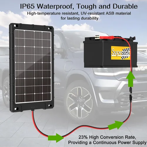 Miniatura 5 de Cargador de batería solar Pro de 12 V 7.5 W - Controlador MPPT inteligente integrado impermeable para automóviles, barcos automotrices y remolques