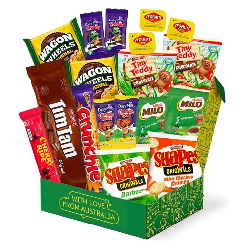 Miniatura 3 de Caja de aperitivos australianos con Tim Tams, Cadbury, Cherry Ripe, auténticos aperitivos australianos y dulces, gran regalo de Australia