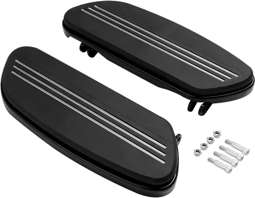 Miniatura 4 de XFMT Tabla de suelo delantero + estribo del pasajero trasero + estriberas de carretera en ángulo largo para Harley Streamliner Style Touring CVO