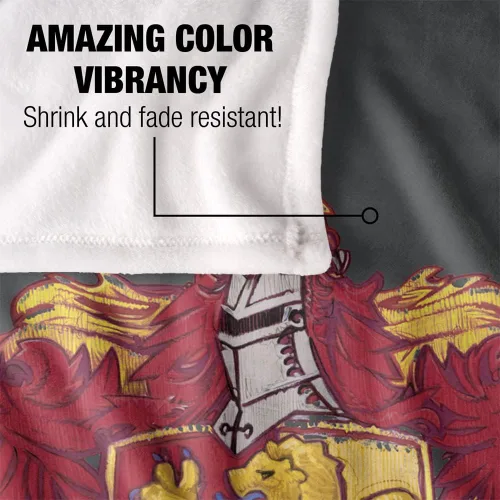 Miniatura 4 de Harry Potter Gryffindor Rough Crest Silky Touch Manta súper suave 36 x 58 pulgadas, Gryffindor Rough Crest