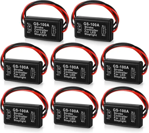 Miniatura 8 de Frienda 2 piezas de luz de freno intermitente estroboscópica luz trasera LED módulo flash estroboscópico controlador para motocicletas, coches