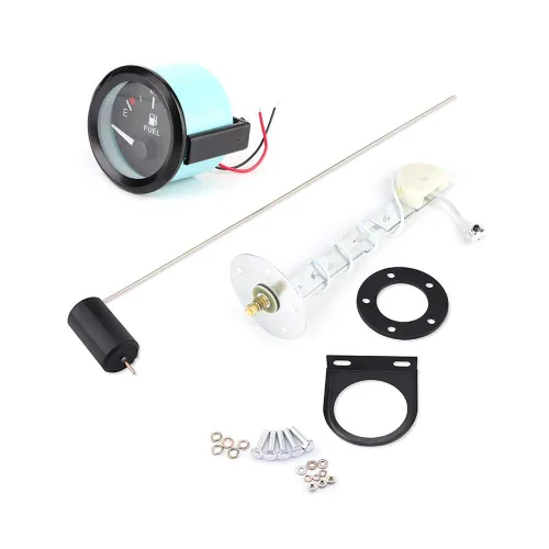 Miniatura 3 de Medidor de nivel de combustible universal de 2.047 in, medidor de nivel de combustible LED digital E-1/2-F con sensor de combustible, carcasa negra