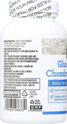 Miniatura 5 de 365 by Whole Foods Market, Glucosamina Condroitina y MSM, 120 ct
