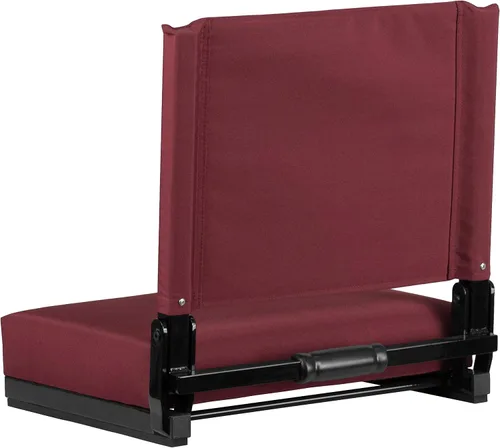 Miniatura 11 de Flash Furniture - asiento cómodo para usar en gradas de Flash - soporta 500 libras Silla de estadio ligera con asa y asiento ultra acolchado