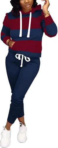 Miniatura 3 de Runwind Trajes de dos piezas para mujer, sudadera con capucha de 2 piezas con bolsillos