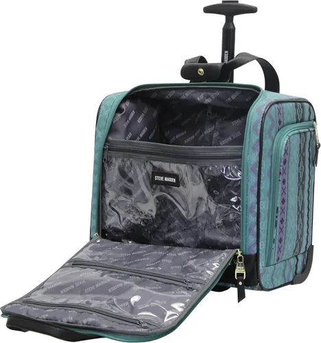 Miniatura 7 de Steve Madden Colección de equipajes de diseñador, 3 piezas Softside expansible ligero, juego de viaje incluye bolsa debajo del asiento, 20 pulgadas