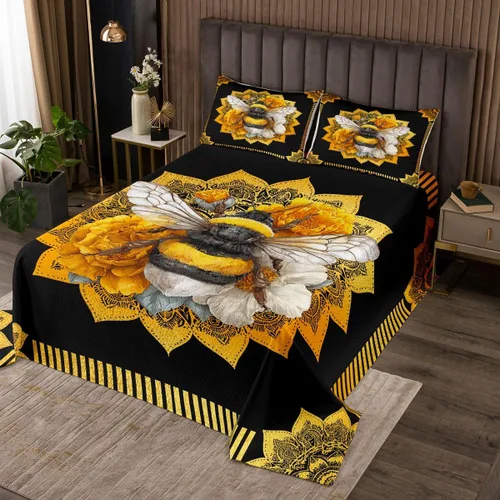 Miniatura 26 de Erosebridal Juego de colcha de teñido anudado arcoíris, juego de ropa de cama bohemio de calavera de la muerte, juego de ropa de cama tamaño King