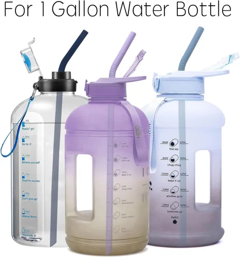 Miniatura 8 de Paquete de 6 pajitas de repuesto de silicona extra largas de 35.5 cm en color pastel para taza Stanley de 40 oz, pajita flexible reutilizable alta